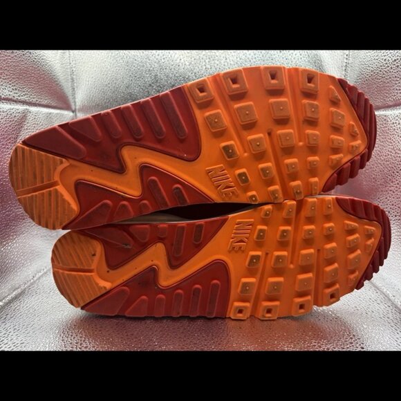 RARE🔥 Size 12 Nike Air Max 90 Essential Crimson Men's Sneakers 537384-600 - Picture 9 of 10